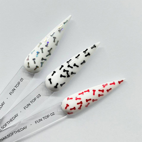 Тоp NAILSOFTHEDAY Fun! 01 holographic 10 ml - Фото №2