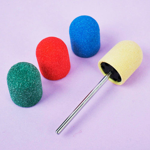 Pedicure cap TUFI profi PREMIUM yellow 240 grit 13 mm (0243475) - Фото №4