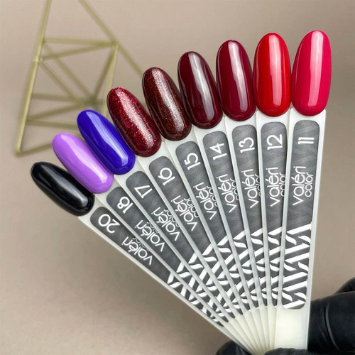 Gel polish VALERI Color №011 reddish-crimson 6 ml (VA11) - Фото №3
