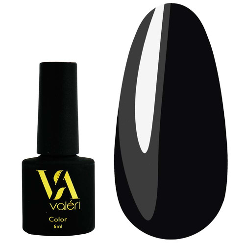 Gel polish VALERI Color № 020 black 6 ml (VA20) - Фото №1