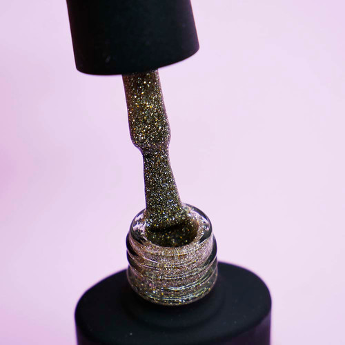 Reflective gel polish VALERI Flash № 08 cold golden 6 ml (VFl6-08) - Фото №2
