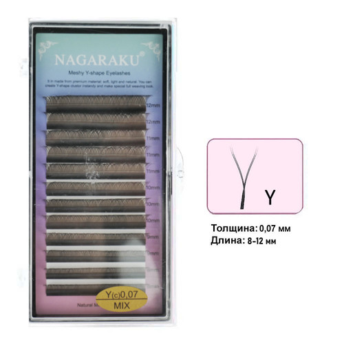 NAGARAKU Wimpern Curl Y-Form Braun C Mix