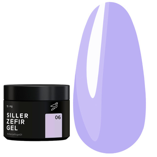 Gel for extension SILLER Zefir №06 (jar) purple 15 ml (NF-00019233) - Фото №1