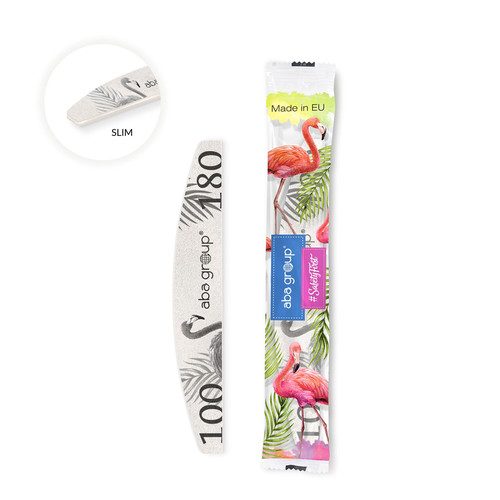 Пилочка для ногтей безопасный пакет Aba Group Полумесяц 100/180 SLIM - FLAMING - Фото №2