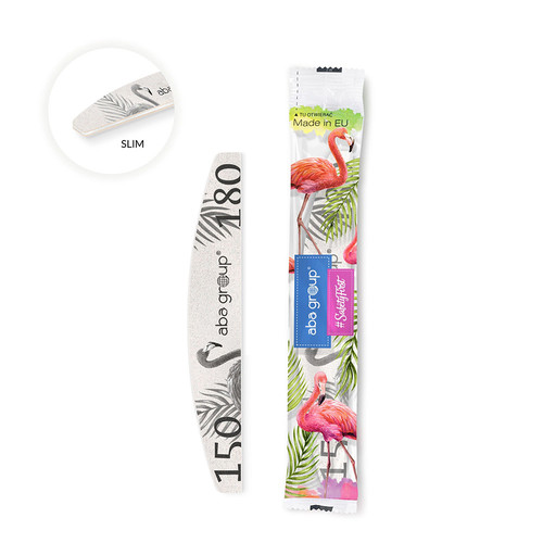 Пилочка для ногтей безопасный пакет Aba Group Полумесяц 150/180 SLIM - FLAMING - Фото №2