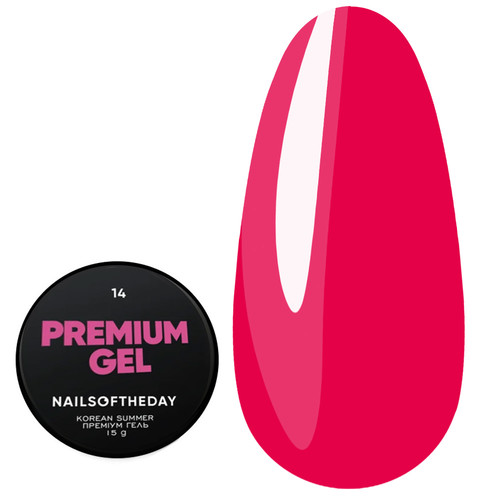 Aufbaugel NAILSOFTHEDAY Premium Gel 14 tiefrosa 15 ml - Фото №1