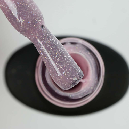 VALERI French Base № 21 soft pink with silver microglitters 12 ml (VFB12-21) - Фото №2