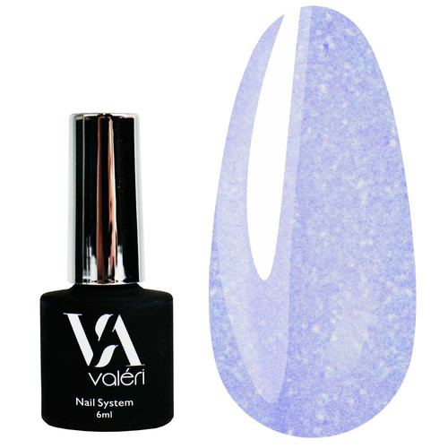 VALERI French Base № 22 cornflower with silver microglitter 6 ml (VFB6-22) - Фото №1
