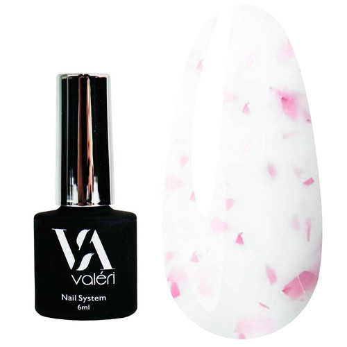 VALERI Potal Base №57 white with pink leaf 6 ml (VFB6-57) - Фото №1