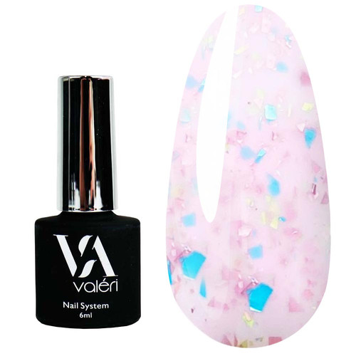 VALERI Potal Base №60 light pink with multi-colored leaf 6 ml (VFB6-60) - Фото №1