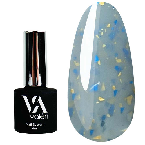 VALERI Potal Base №65 gray with blue-yellow leaf 6 ml (VFB6-65) - Фото №1