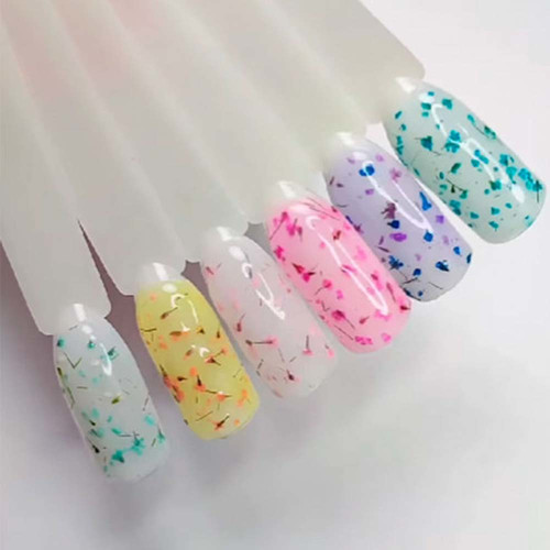 Гель с сухоцветом Valeri Flower Garden Gel №02 лилово-сиреневый с сухоцветами 5 мл (VFG5-2) - Фото №3