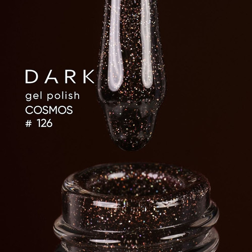 Gel polish DARK Cosmos 126 brown reflective 10 ml - Фото №2