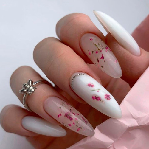 Маникюр с цветами (С Сухоцветами)