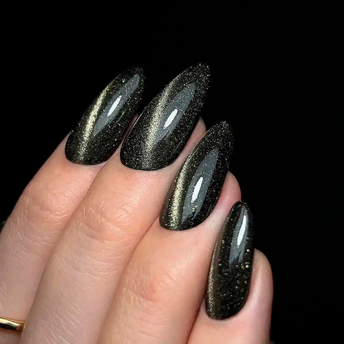 Top Coat Slowianka No Wipe Flash Cat Eye Gold 10 g - Фото №3