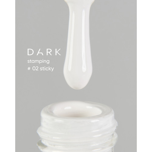 Dunkler Stempellack Nr. 02 weiß klebrig, 10 ml/DARK Stempellack Nr. 02 weiß klebrig, 10 ml - Фото №2