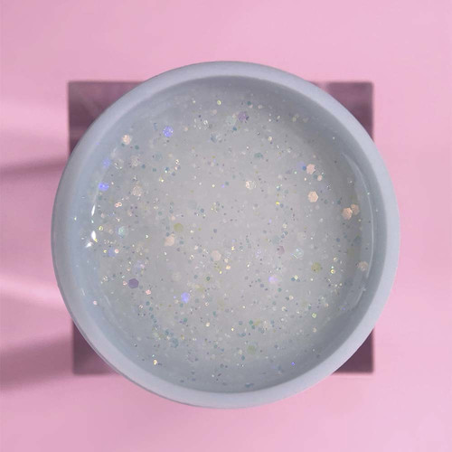 Gel für Extensions LUNA Diamond Gel №01 milchig weiß mit Glitzer 15 ml (323-2354-0455) 280 UAH Cashback 14 ₴ - Фото №2