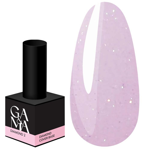 База для ногтей GA&MA Base Diamond №002 розовый с блестками 15 мл (7700365)