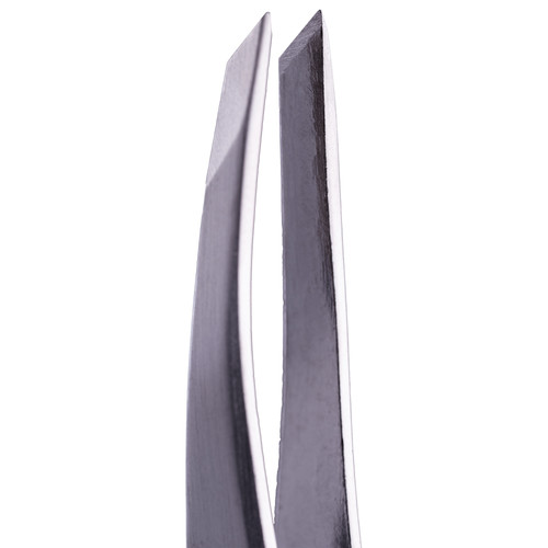 Eyebrow tweezers ZOLA beveled Color Series Silver - Фото №2