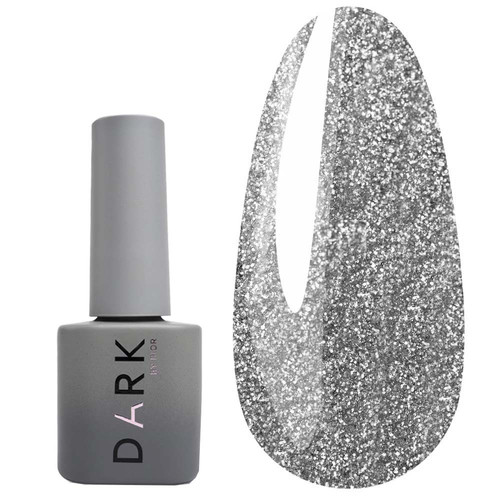 Гель-лак DARK Flash 02 темно-серебристый светоотражающий 10 мл