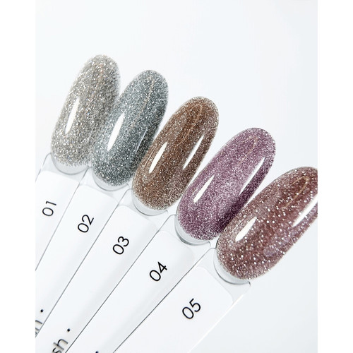 Gel polish DARK Flash 05 pink reflective 10 ml - Фото №3