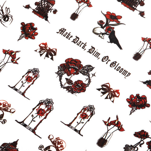 Nail stickers thin self-adhesive Halloween MS-C224 - Фото №2