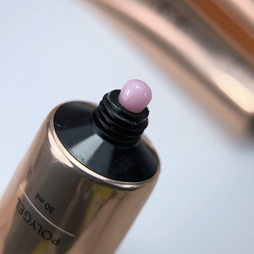 DARK PolyGel 07 pink with shimmer 30 ml (in tube) - Фото №3