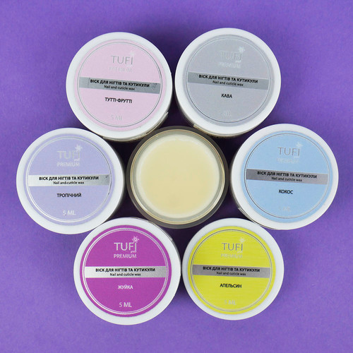 Nail and cuticle wax TUFI profi PREMIUM coconut 5 ml (0313671) - Фото №4