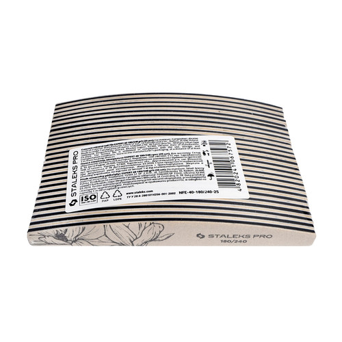 Пилка полумесяц минеральная для ногтей EXPERT 40 180/240 грит 25 шт (NFE-40-180/240-25) - Фото №2