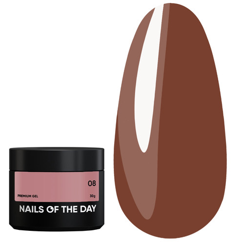 Builder gel NAILSOFTHEDAY Premium gel 08 nude caramel 30 ml