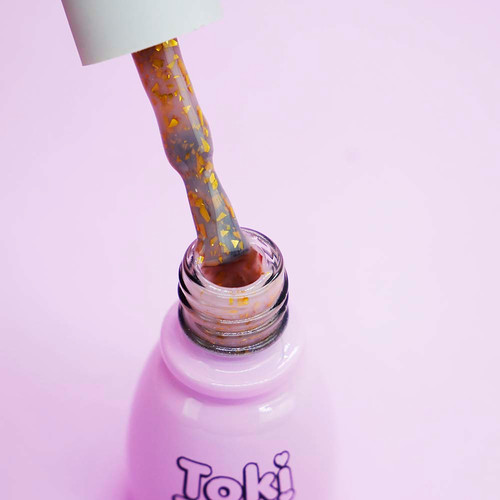 Base Toki-Toki Potal 001 beige with gold leaf 5 ml - Фото №2