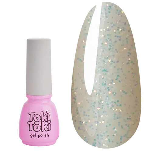 Gel polish Toki-Toki Fairytale FT01 transparent with holographic glitter 5 ml - Фото №1