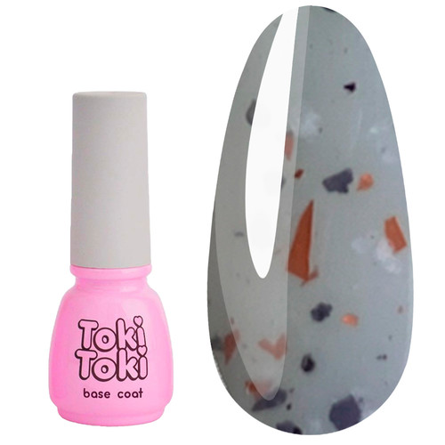 Toki-Toki Terazzo Base TR01 gray with leaf 5 ml - Фото №1