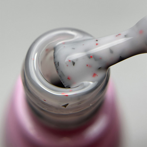 Toki-Toki Terazzo Base TR06 milky with black and red leaf 5 ml - Фото №2