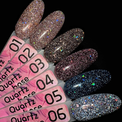 Base reflective Toki-Toki Quartz Base QR04 plum with foil 5 ml - Фото №4