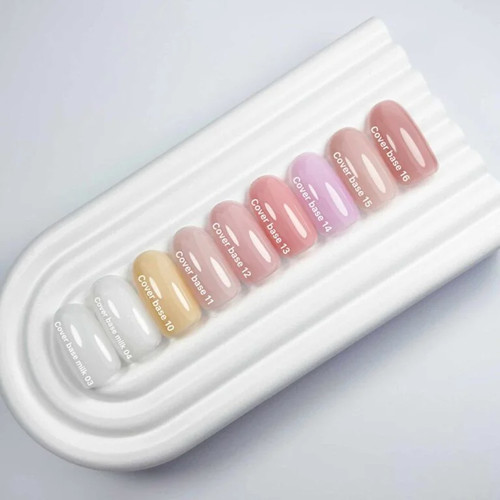 NAILSOFTHEDAY Cover base NEW 12 - zgaszona beżoworóżowabaza hybrydowa, 10 ml - Фото №3