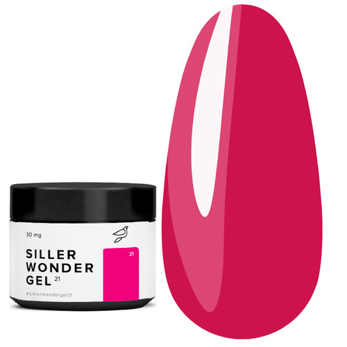 Gel for extensions Siller UV/LED One Phase Wonder Gel №21 fuchsia 30 ml (NF-00021889) - Фото №1