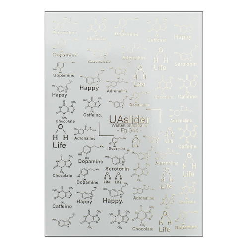Slider design UAslider foil gold chemical elements №F 044 - Фото №1