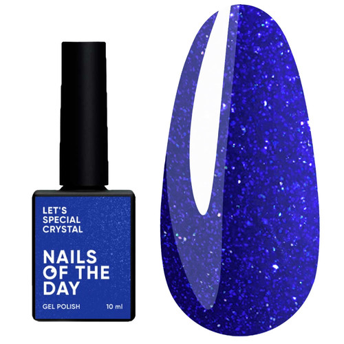 Gel polish NAILSOFTHEDAY Let's Special Crystal deep blue with shimmer 10 ml - Фото №1