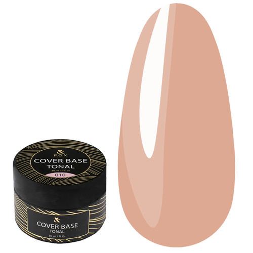 Base FOX Tonal Cover Base №010 beige-pink 30 ml (jar) - Фото №1