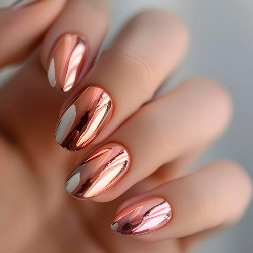 Modny Manicure 2025 (Różowe Złoto)