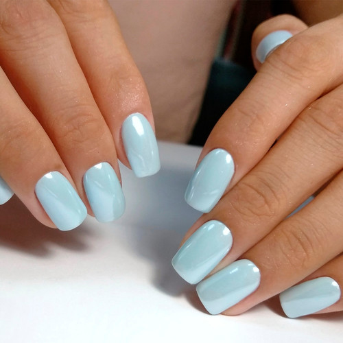 Manicure for short nails 2025 (Blue Pearl)