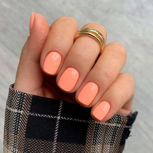 Manicure for short nails 2025 (Peach)