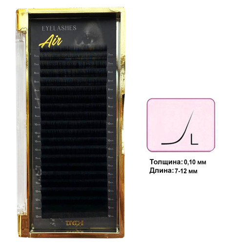 Wimpern Divochi Air MIX schwarz Curl L 0,10 20 Reihen 7-12 mm