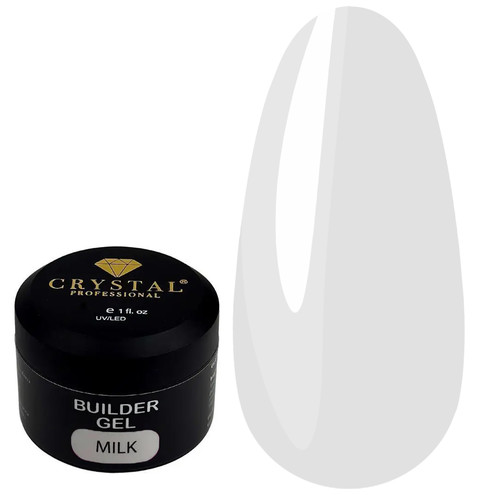 Gel for extension Crystal Builder Gel Milk 30 ml - Фото №1