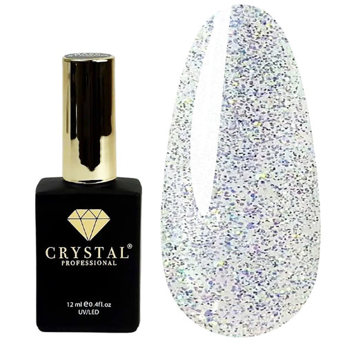 Crystal Top Diamond №5 transparent with multi-colored glitter 12 ml - Фото №1