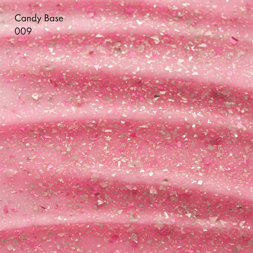 F.O.X Candy Base 007 milky with glitter and pink-red foil 10 ml - Фото №2