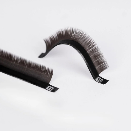 Eyelashes Divochi Air dark chocolate curl M 0.10 20 rows 6-14 mm - Фото №2