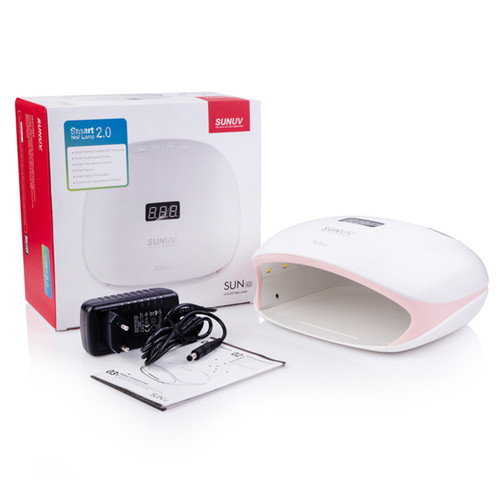 Maniküre-Lampe UV/LED SUNUV SUN 4S 48 W weiß-rosa (mit Quarzdioden, original) - Фото №5