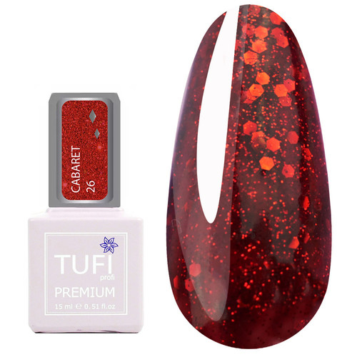Gel polish TUFI profi CABARET 26 Glamour 15 ml (0321358) - Фото №1